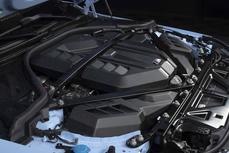 Dinan 21-27 BMW M2/M3/M4 (G80/G82/G87) Matte Carbon Fiber Engine Cover w/Gloss Accents