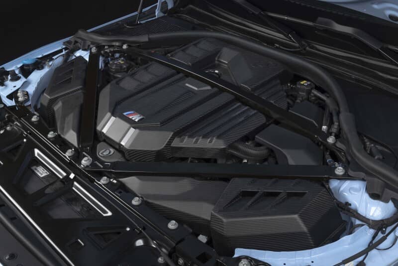 Dinan 21-27 BMW M2/M3/M4 (G80/G82/G87) Matte Carbon Fiber Engine Cover w/Gloss Accents