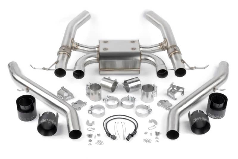 Dinan 21-27 BMW M3/M4 (G80/G82/G83) Valved Axleback Exhaust System - Black Tips