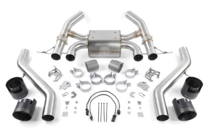 Dinan 23-26 BMW M2 (G87) Valved Axleback Exhaust System - Black Tips