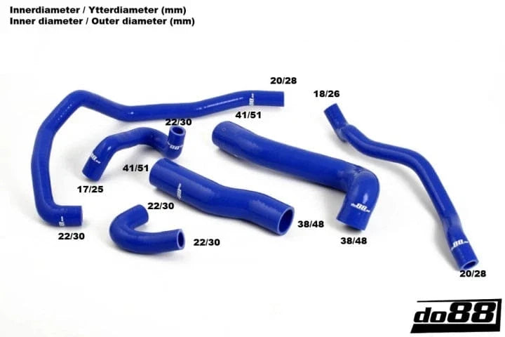 do88 BMW M3 E46 Coolant Hoses Blue