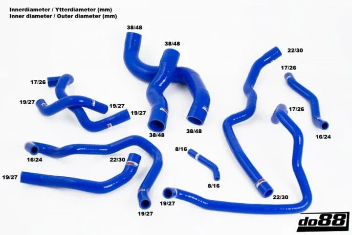do88 BMW M3 E90 E92 Coolant Hoses Blue