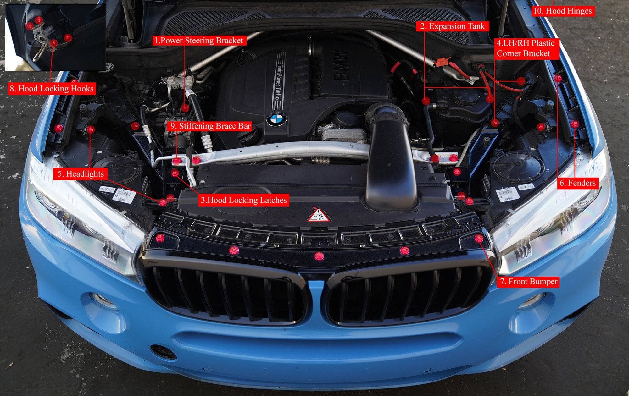 BMW 2014-2018 X5/X6 Dress Up Hardware Kit (F15/F16/F85/F86)