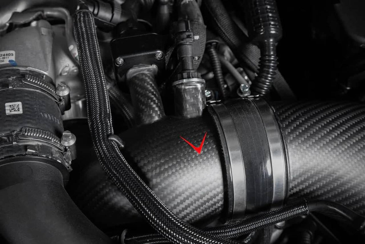 Eventuri G90 / G99 M5 (S68) Carbon Turbo Inlet Set - Gloss Carbon