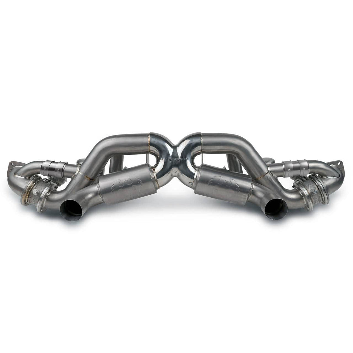 Fabspeed Porsche 718 GT4 RS Titanium Valvetronic X-Pipe Cat-Back Exhaust System (2022+)
