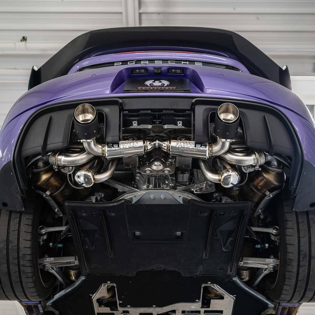 Fabspeed Porsche 718 GT4 RS Titanium Valvetronic X-Pipe Cat-Back Exhaust System (2022+)
