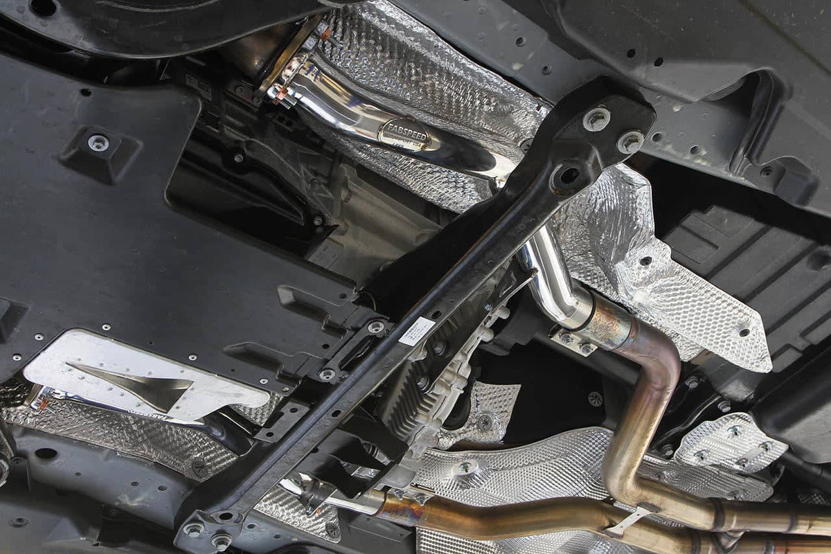 Fabspeed Porsche 958.2 Cayenne Turbo / Turbo S Secondary Competition Link Pipes (2015-2018)