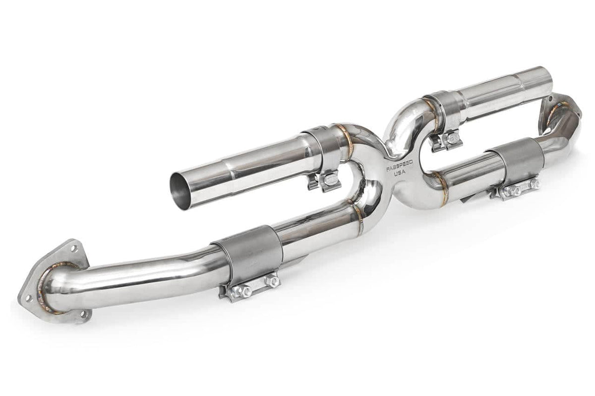 Fabspeed Porsche 991 Carrera Center Muffler Bypass X-Pipe (Non-Valved Exhaust)(2012-2016)