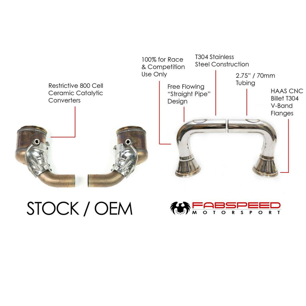 Fabspeed Porsche 992 Carrera link comp. Pipes (2020+)