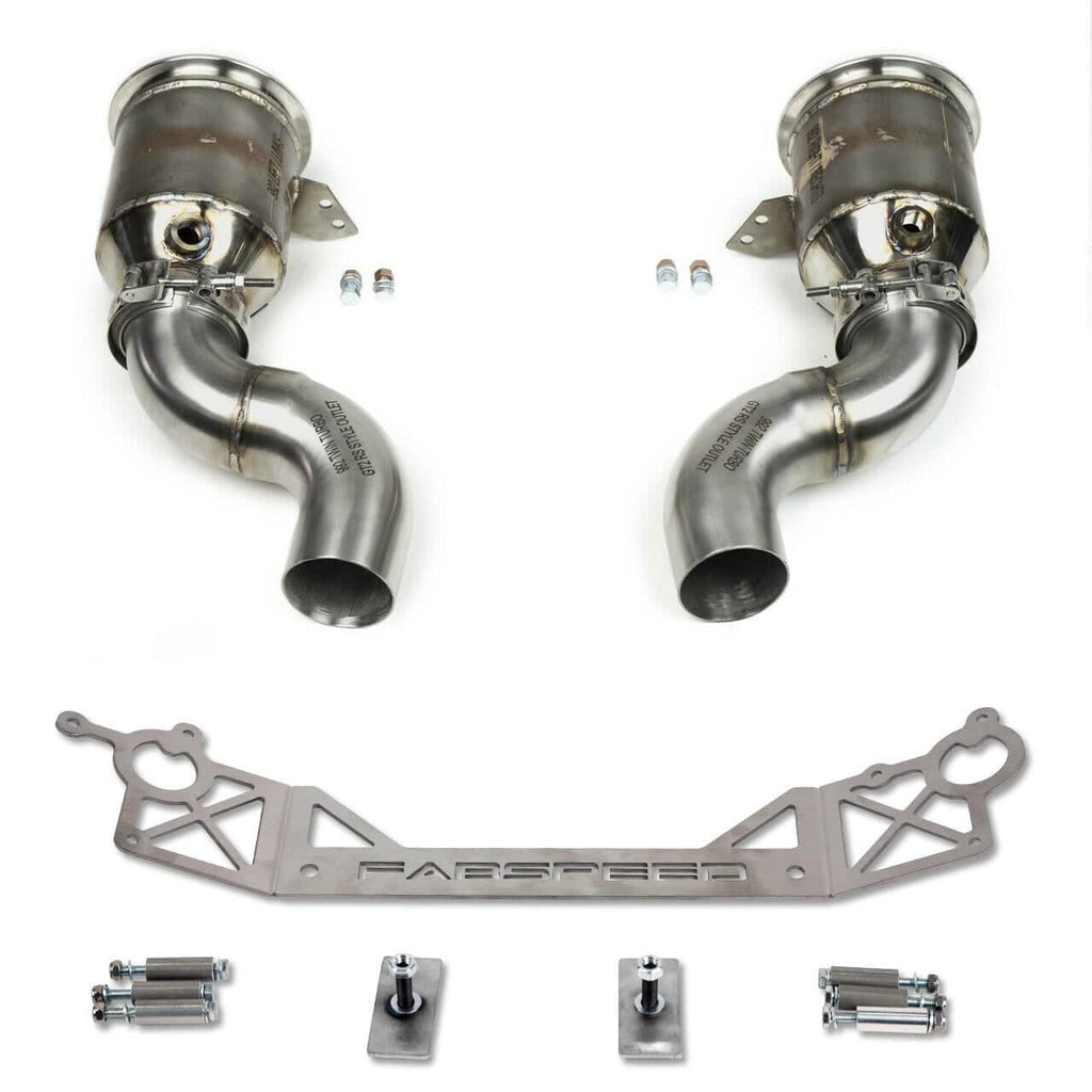 Fabspeed Porsche 992 Carrera Sport Catalytic Converters with GT2RS Style Outlets (2021+)