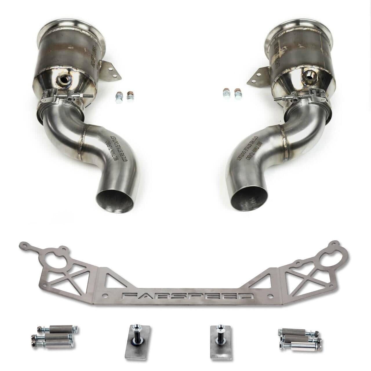 Fabspeed Porsche 992 Carrera Sport Catalytic Converters with GT2RS Style Outlets (2021+)