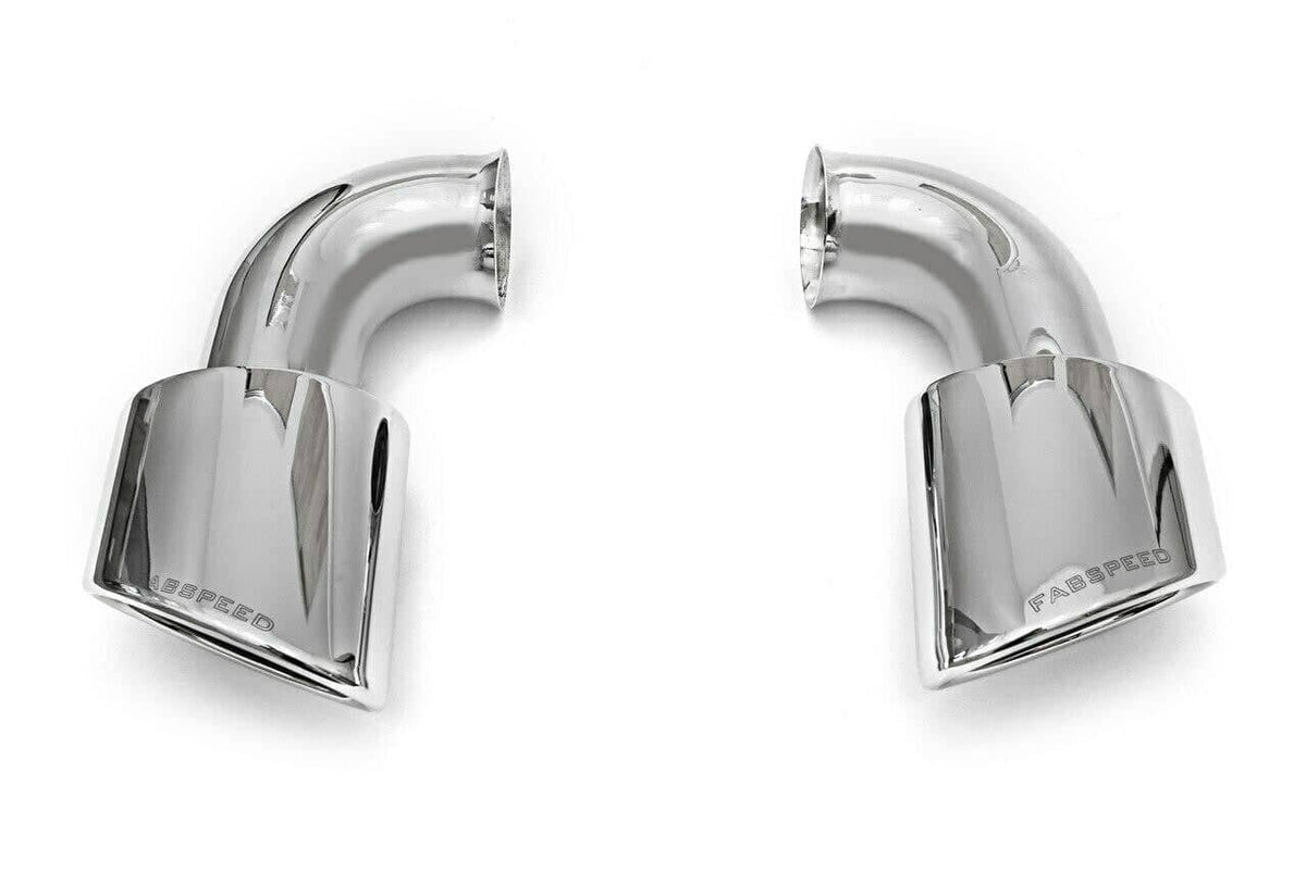 Fabspeed Porsche 993 Twin Turbo Muffler Bypass Pipes with tips (1995-1998)