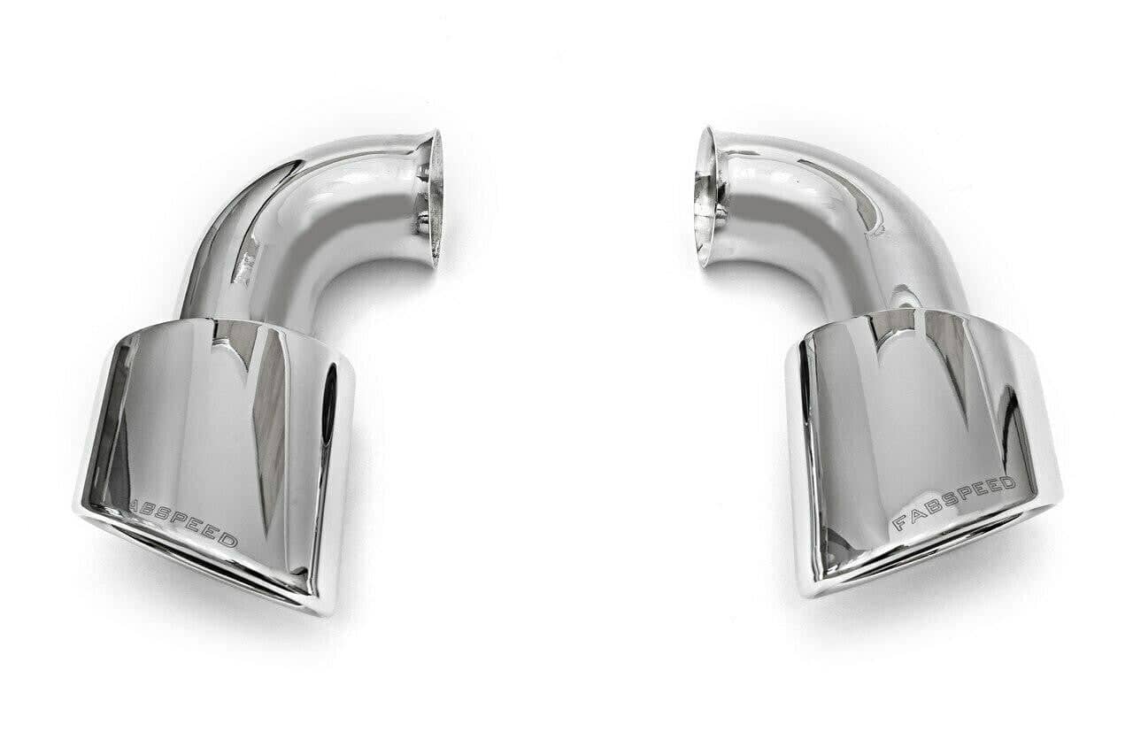 Fabspeed Porsche 993 Twin Turbo Muffler Bypass Pipes with tips (1995-1998)