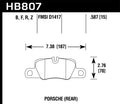 Hawk 2014 Porsche 911 HPS 5.0 Rear Brake Pads