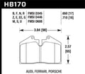 Hawk 89-94 Porsche 911 / 86-94 944 / 93 & 95 968 Front & Rear HT-10 Race Brake Pads