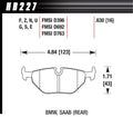 Hawk BMW 3/5/7 Series / M3 / Z3 / Z4 Race Blue 9012 Rear Brake Pads