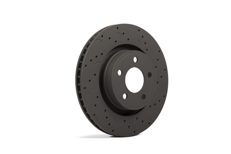 Hawk Talon 2009 BMW 335d E90 Body Code Drilled and Slotted Front Brake Rotor Set