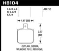 Hawk Wilwood DL Single Outlaw w/ 0.156 in. Center Hole DTC-70 Motorsports Brake Pads