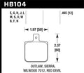 Hawk Wilwood DLSF/Outlaw 1000 HPS 5.0 Street Brake Pads