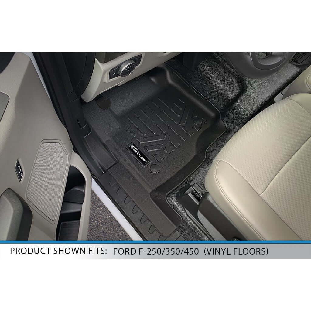 SMARTLINER Custom Fit Floor Liners For 2017-2026 Super Duty Crew Cab with Vinyl Flooring