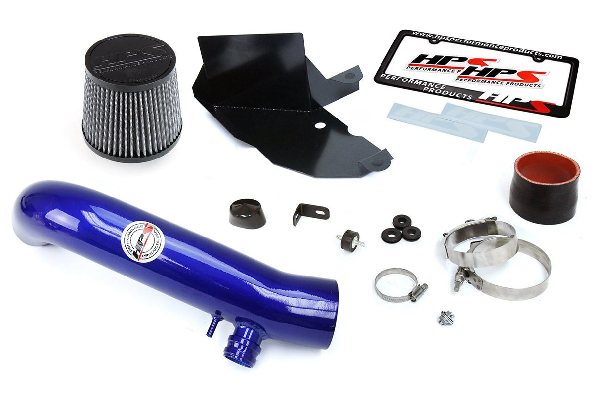 HPS Performance Shortram Air Intake Kit 2015-2017 Volkswagen Golf 1.8T TSI Turbo, Includes Heat Shield, Blue