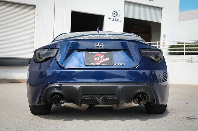 aFe Takeda 2-1/2 IN 304 Stainless Steel Cat-Back Exhaust System w/Carbon Fiber Tip - 2013-2016 Scion FR-S / 2013-2024 Subaru BRZ / 2017-2020 Toyota 86 / 2022-2024 GR86