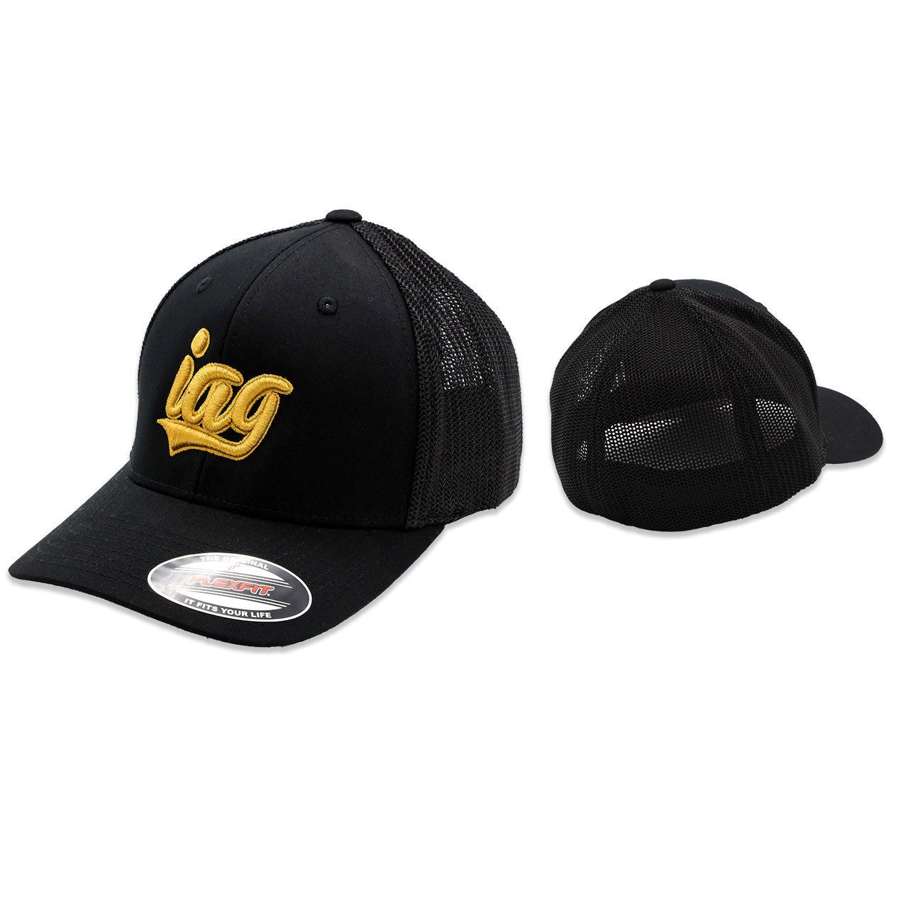 IAG Performance IAG Flexfit Trucker Hat w/ IAG Gold Script - Universal