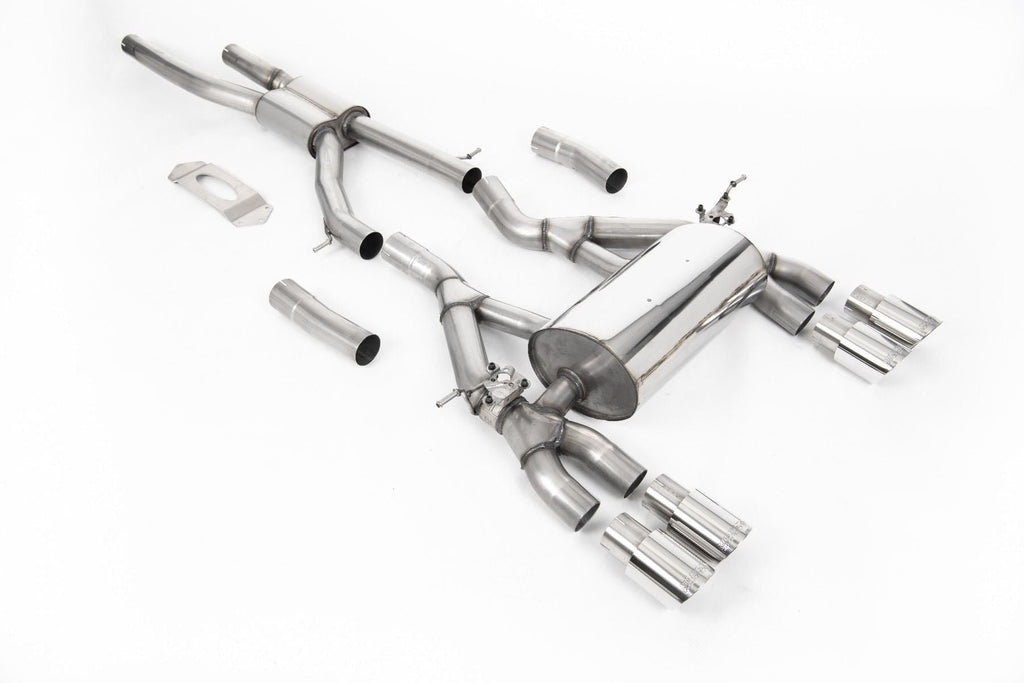 F80 / F82 GPF / OPF BACK ROAD EXHAUST SYSTEM WITH POLISHED GT-90 TRIMS