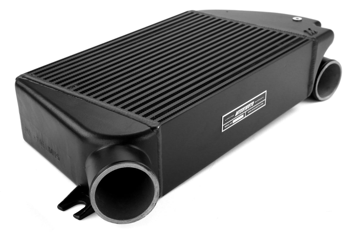 Mishimoto Performance Top Mount Intercooler and Charge Pipe Kit - 2015+ WRX-Polished Pipe, Black Intercooler
