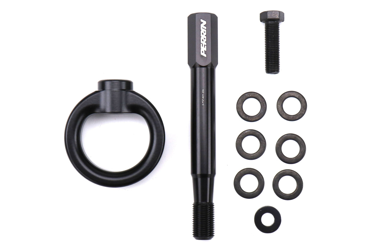 PERRIN Performance Rear Tow Hook Kit (Black) - 2013-2016 Scion FR-S / 2013-2024 Subaru BRZ / 2017-2020 Toyota 86 / 2022-2024 GR86
