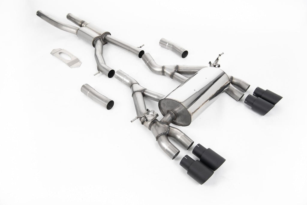F80 / F82 GPF / OPF BACK ROAD EXHAUST SYSTEM WITH POLISHED GT-90 TRIMS