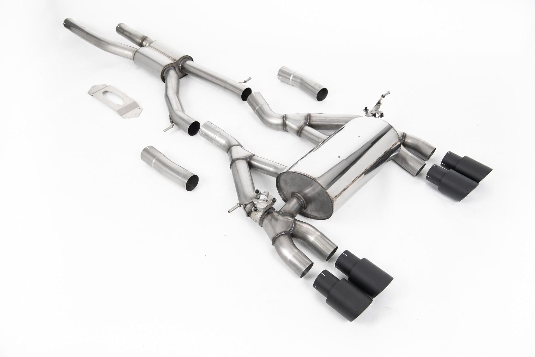 F80 / F82 GPF / OPF BACK ROAD EXHAUST SYSTEM WITH POLISHED GT-90 TRIMS
