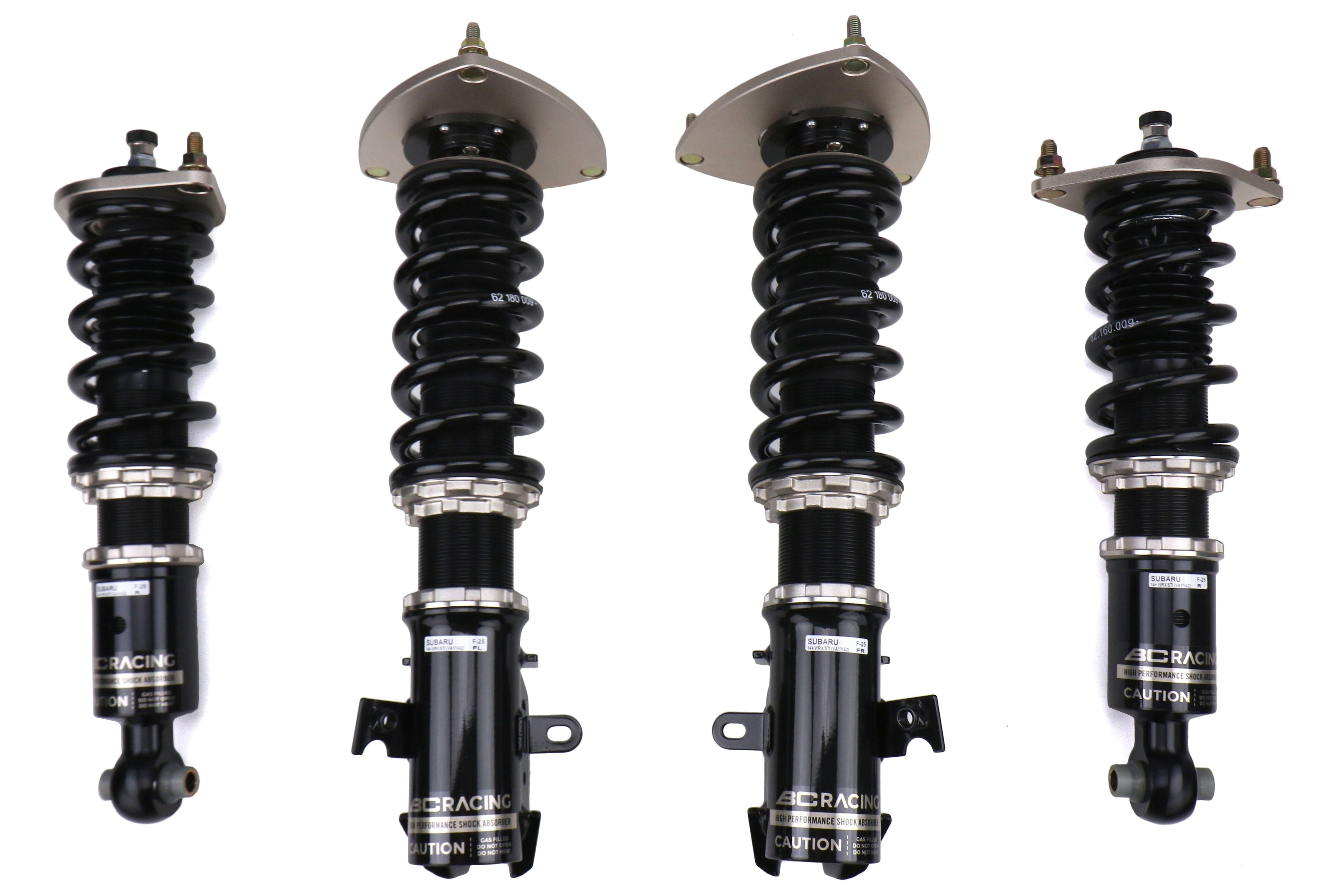 BC Racing BR Coilovers Extreme Low w/ Default Springs (9K Front / 9K Rear) - 2015-2021 Subaru WRX / STI