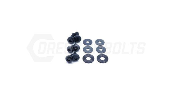 Dress Up Bolts Titanium Hardware Kit w/ Verus Engineering Turbo Heat Shield (Black) - 2020-2024 Toyota Supra MKV