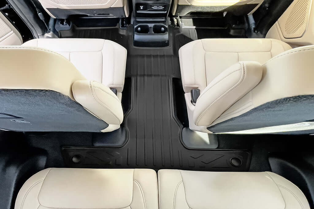 SMARTLINER Floor Liners for 2021-2026 Jeep Grand Cherokee L (2nd Row Bucket) with in between Coverage (No subwoofer)