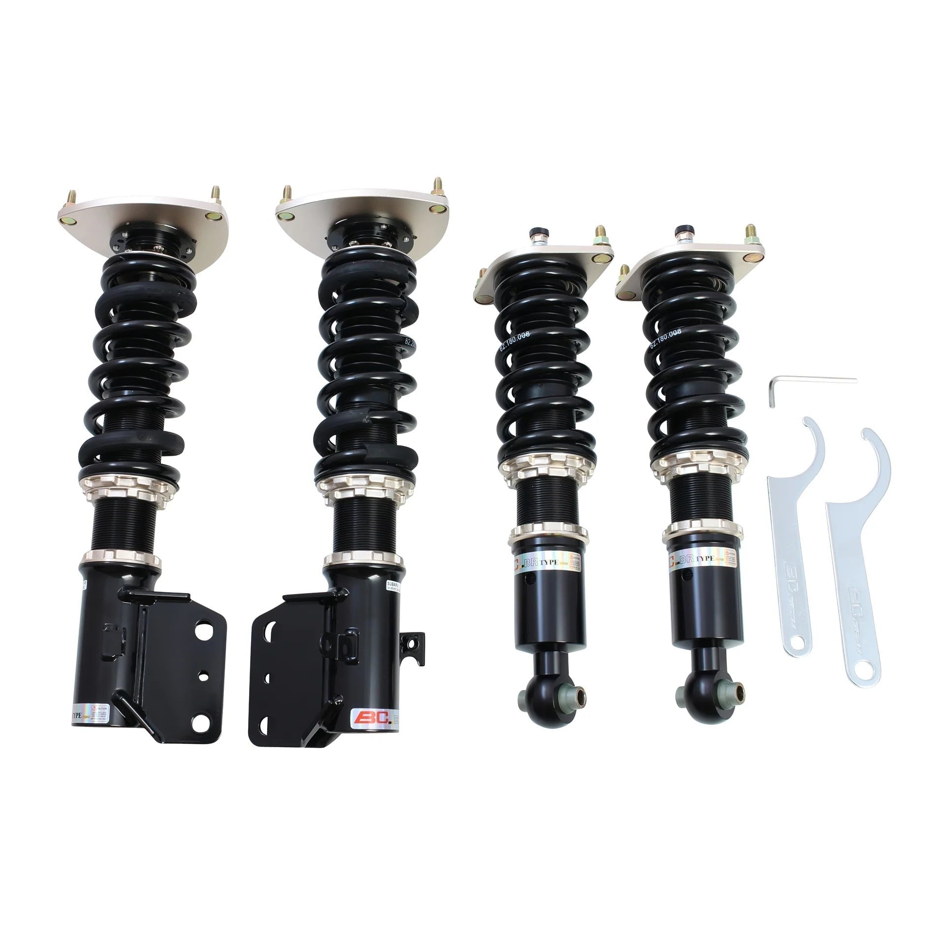 BC Racing BR Coilovers Extreme Low w/ Default Springs (14K Front / 12K Rear) - 2015-2021 Subaru WRX / STI