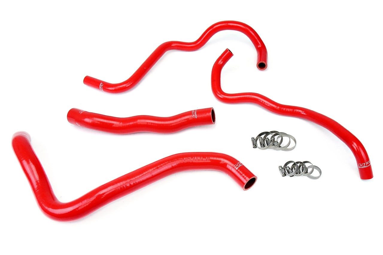 HPS Red Reinforced Silicone Radiator + Heater Hose Kit Honda 13-17 Accord 3.5L V6 LHD