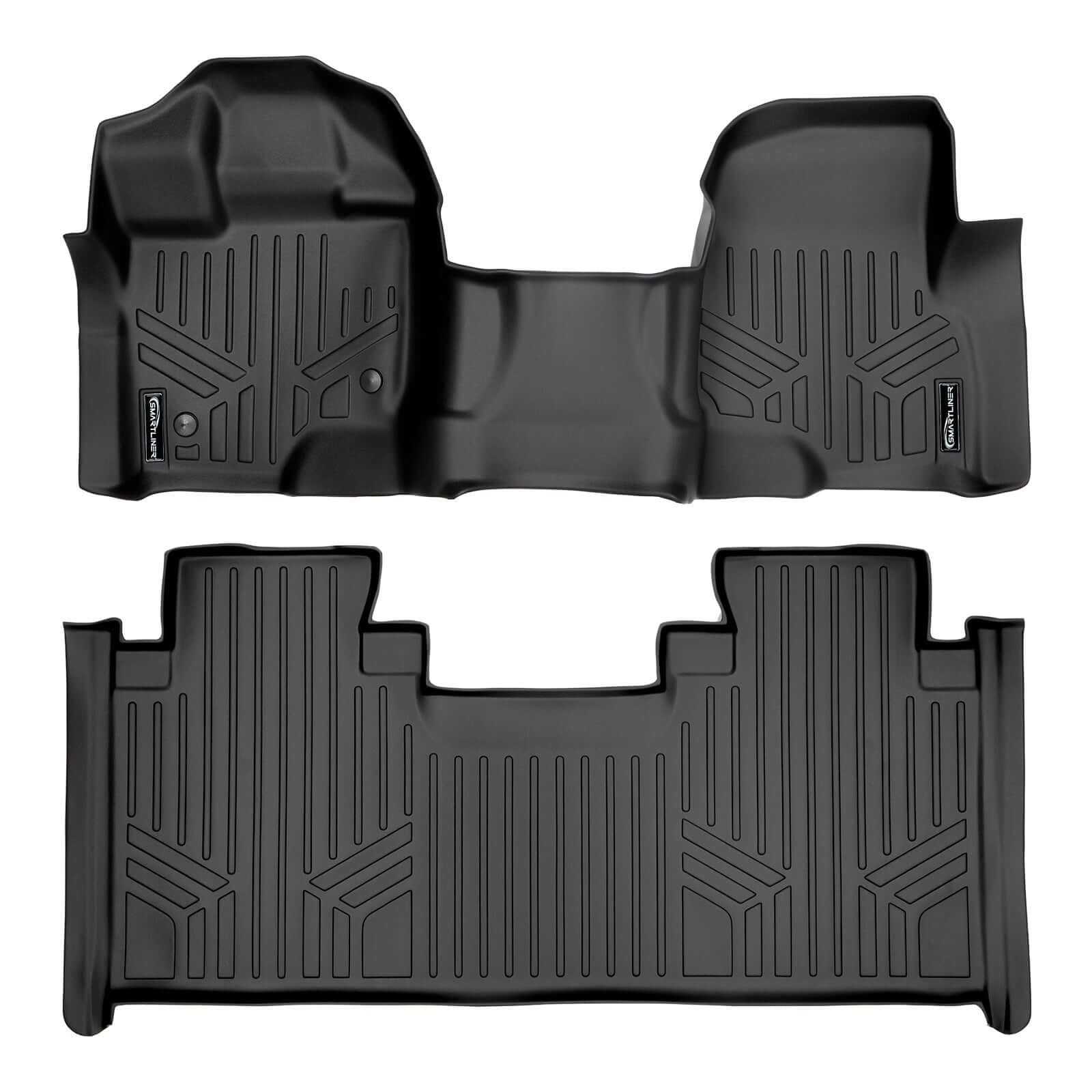 SMARTLINER Custom Fit Floor Liners For 2015-2026 Ford F-150 SuperCab with 1st Row Bench Seat with OTH Coverage & Vinyl Flooring