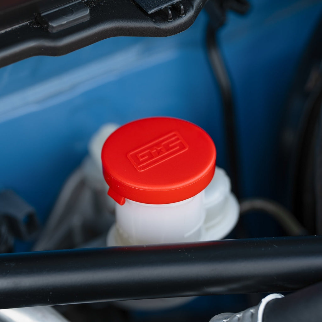 Grimmspeed Engine Bay Reservoir Cap Set - Red - 2022-2024 Subaru WRX / 2013-2024 BRZ / 2013-2016 Scion FRS / 2017-2020 Toyota 86/ 2022-2024 GR86
