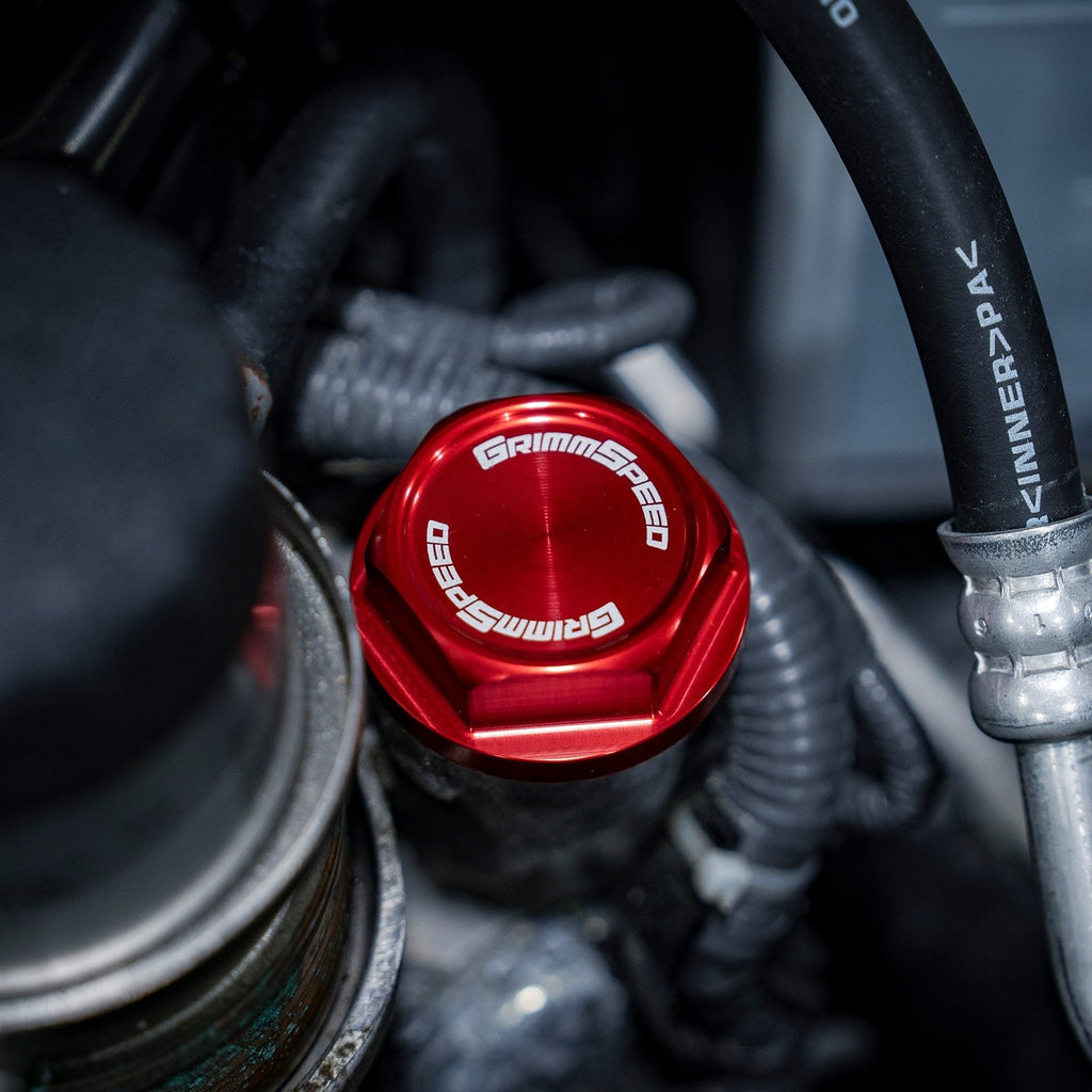 GrimmSpeed V2 Bolt Oil Cap - Red - Subaru Universal