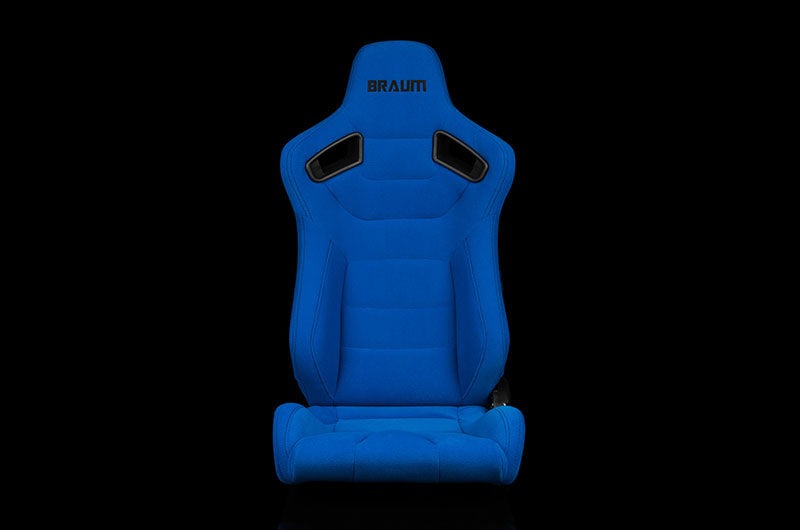 Braum Elite Series Sport Seats - Blue Cloth (Black Stitching) Pair - Universal