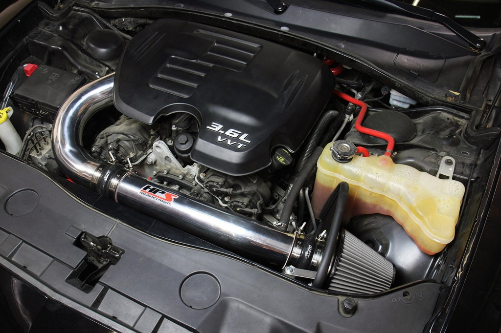 HPS Shortram Air Intake Kit 2011-2023 Chrysler 300 3.6L V6, Includes Heat Shield, 827-624