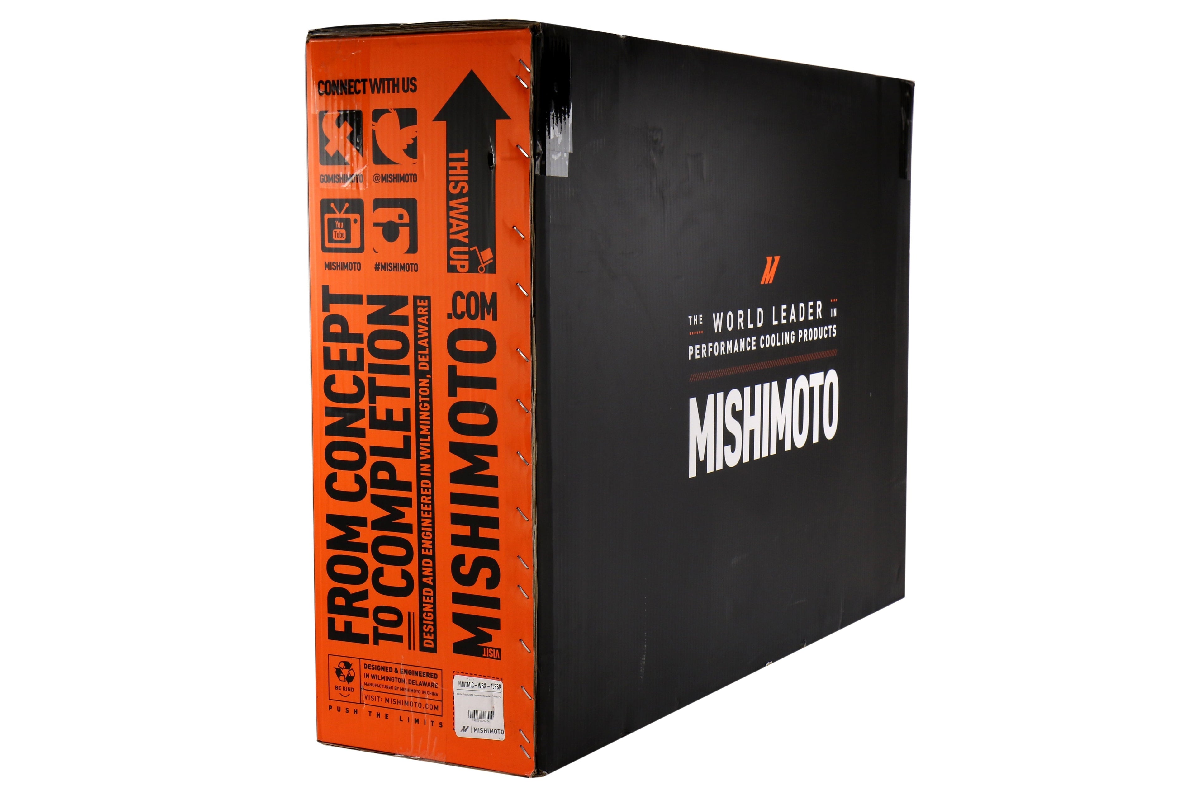 Mishimoto Performance Top Mount Intercooler and Charge Pipe Kit - 2015+ WRX-Polished Pipe, Black Intercooler