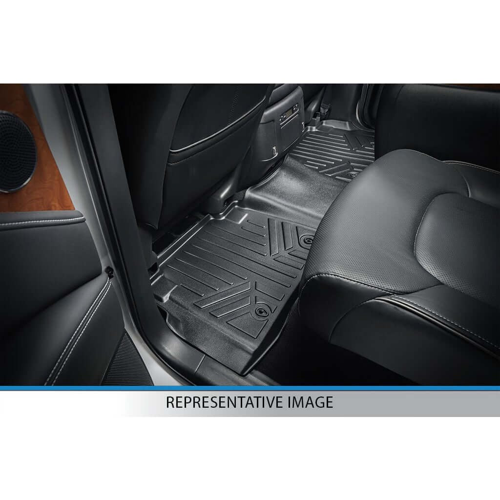 SMARTLINER Custom Fit Floor Liners For 2012-2018 RAM 2500/3500 Mega Cab with Dual Front Hooks