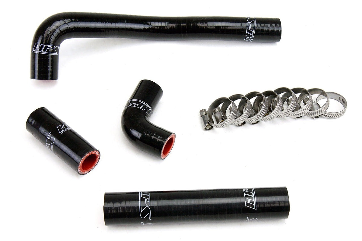 HPS Black Reinforced Silicone Radiator Hose Kit Kawasaki 88-04 KX500