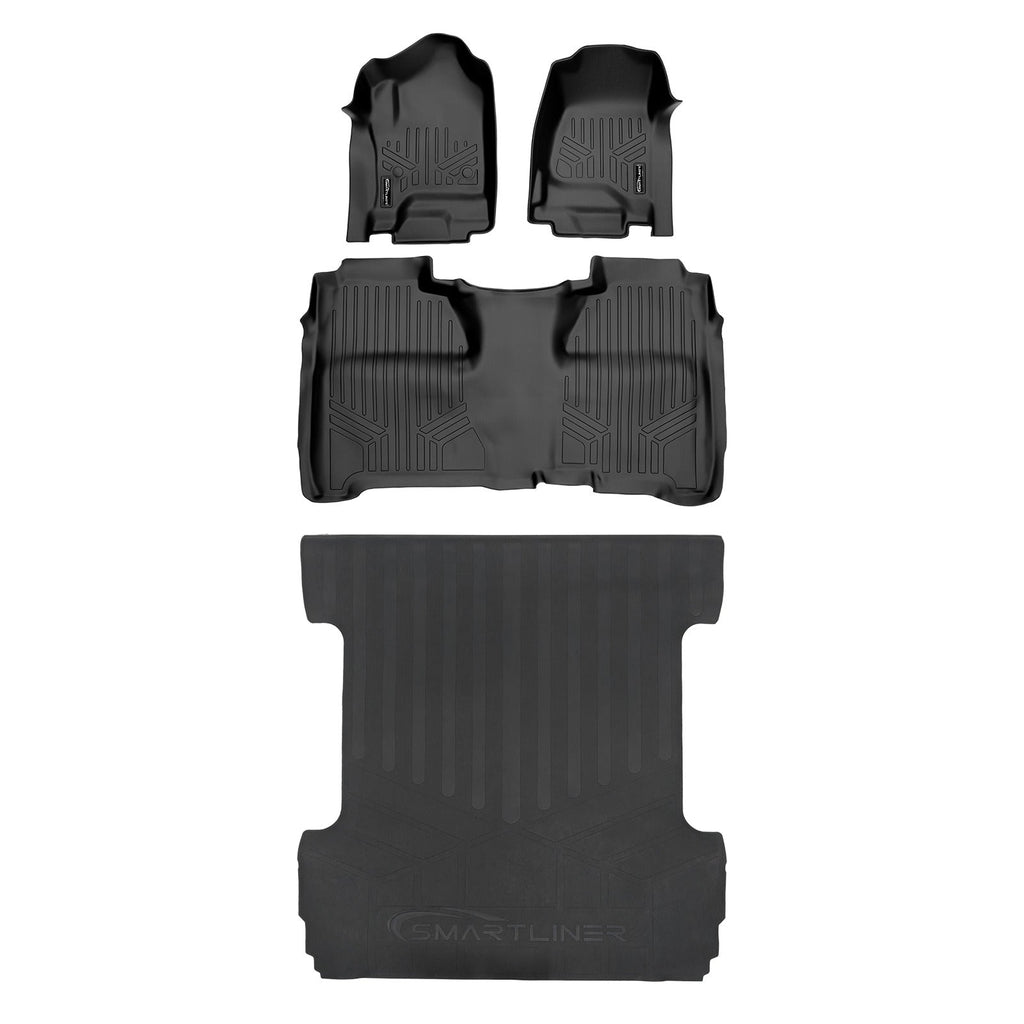 SmartCoverageTM Floor Liners For Crew Cab 2014-2018 Silverado/Sierra 1500 - 2015-2021 2500/3500 HD