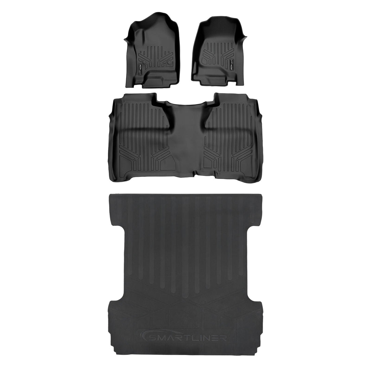 SmartCoverageTM Floor Liners For Crew Cab 2014-2018 Silverado/Sierra 1500 - 2015-2021 2500/3500 HD
