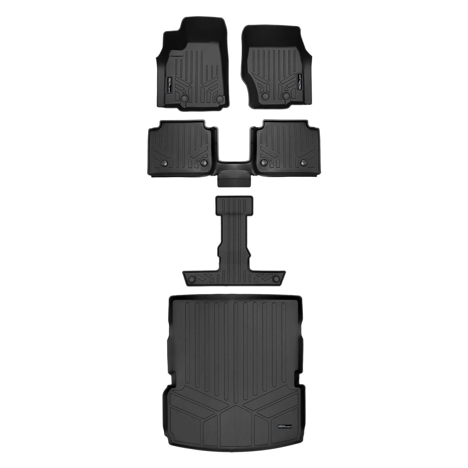 SMARTLINER Floor Liners for 2021-2026 Jeep Grand Cherokee L (2nd Row Bucket) With Center Console