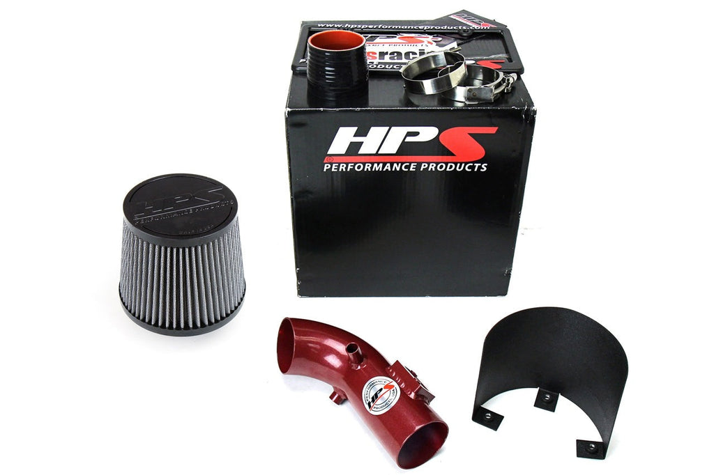 HPS Performance Shortram Air Intake Kit 2006-2011 Honda Civic 1.8L, Includes Heat Shield, Red