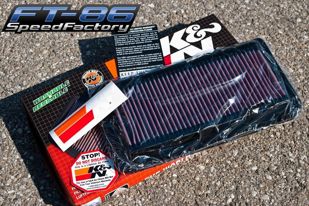 K&N High Flow Air Filter - 2013-2016 Scion FR-S / Subaru BRZ MT / 2017-2020 BRZ AT / 2017-2019 Toyota 86 AT